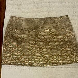 Mini gold skirt. Express size 12